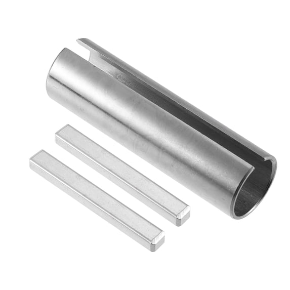 Unique Bargains 1 Set 3/4" to 7/8" Universal Car Gas Engine Pulley Crank Shaft Sleeve Adapter with Step Key Silver Tone