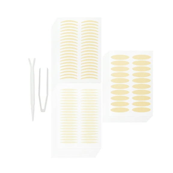 Unique Bargains 1 Set 3 Size Double Eyelid Stickers 960 Pcs Invisible Eyelid Tape Eye Lift Tape with a Fork Tweezers