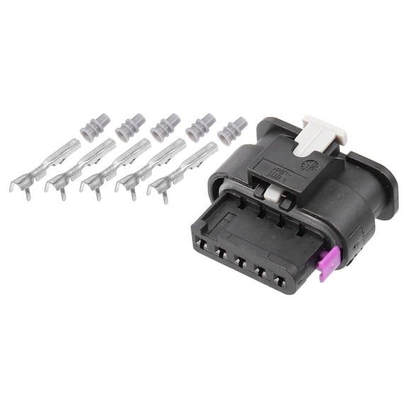 Unique Bargains 1 Set 5 Pin No.4F0973705 Mass Air Flow MAF Connector Adapter Plug Clip Kit Replace for VW for Audi