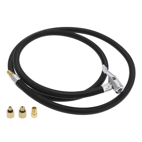 Unique Bargains 1 Set 51.18inch 15.5mm OD Tire Inflator Extension Tube with Thread Adapter 0.305inx32TPI for Car Bicycle