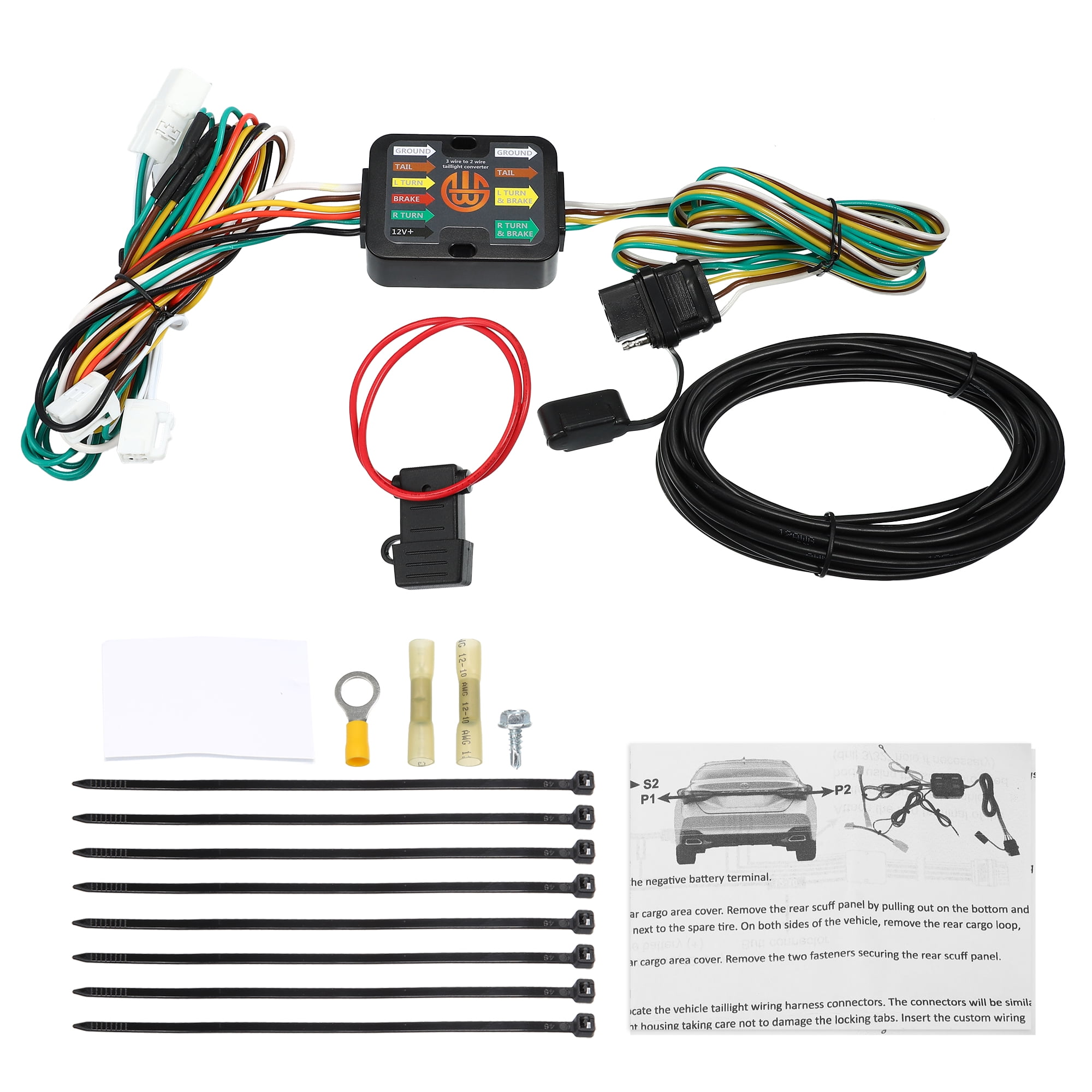 Unique Bargains 1 Set 56434 Vehicle Side 4-Pin Trailer Wiring Harness for Toyota RAV4
