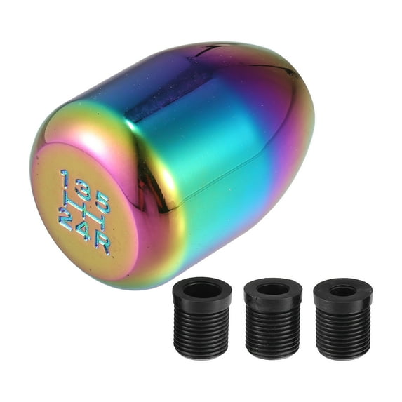 Unique Bargains 1 Set 6 Speed Car Gear Shift Knob with Accessories Universal Metal Plastic Assorted Color