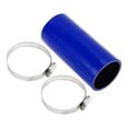 thumbnail image 1 of Unique Bargains 1 Set 60mm 2.36" ID 150mm 5.91" Length 0 Degree Black Blue Car Silicone Hose with Clamps Universal, 1 of 7