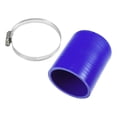 thumbnail image 1 of Unique Bargains 1 Set 63mm 2.48" ID Silicone Hose Cap W/ Clamp Intake Vacuum Hose End Plug for Car Silicone Blue, 1 of 6
