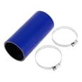 thumbnail image 1 of Unique Bargains 1 Set 65mm/2.56" ID 150mm/5.91" Length 0 Degree Blue Black Silicone Hose with Clamps Coolant Hose Universal, 1 of 7