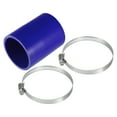 thumbnail image 1 of Unique Bargains 1 Set 68mm 2.68" ID 100mm 3.94" Length 0° Blue Car Silicone Hose with Clamps, 1 of 7