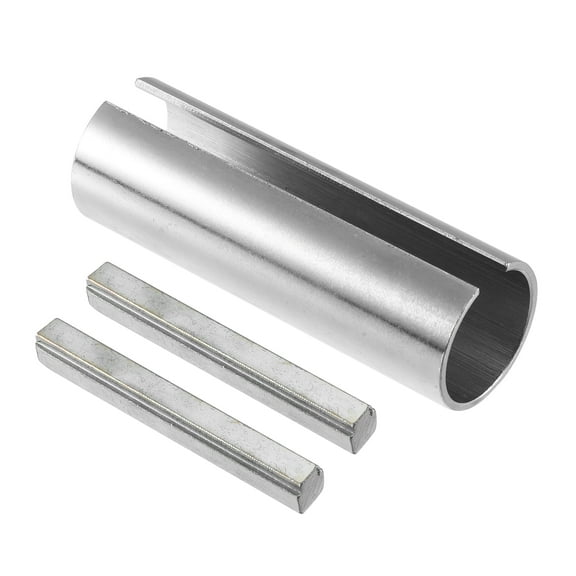 Unique Bargains 1 Set 7/8" to 1" Universal Car Gas Engine Pulley Crank Shaft Sleeve Adapter with Step Key Silver Tone