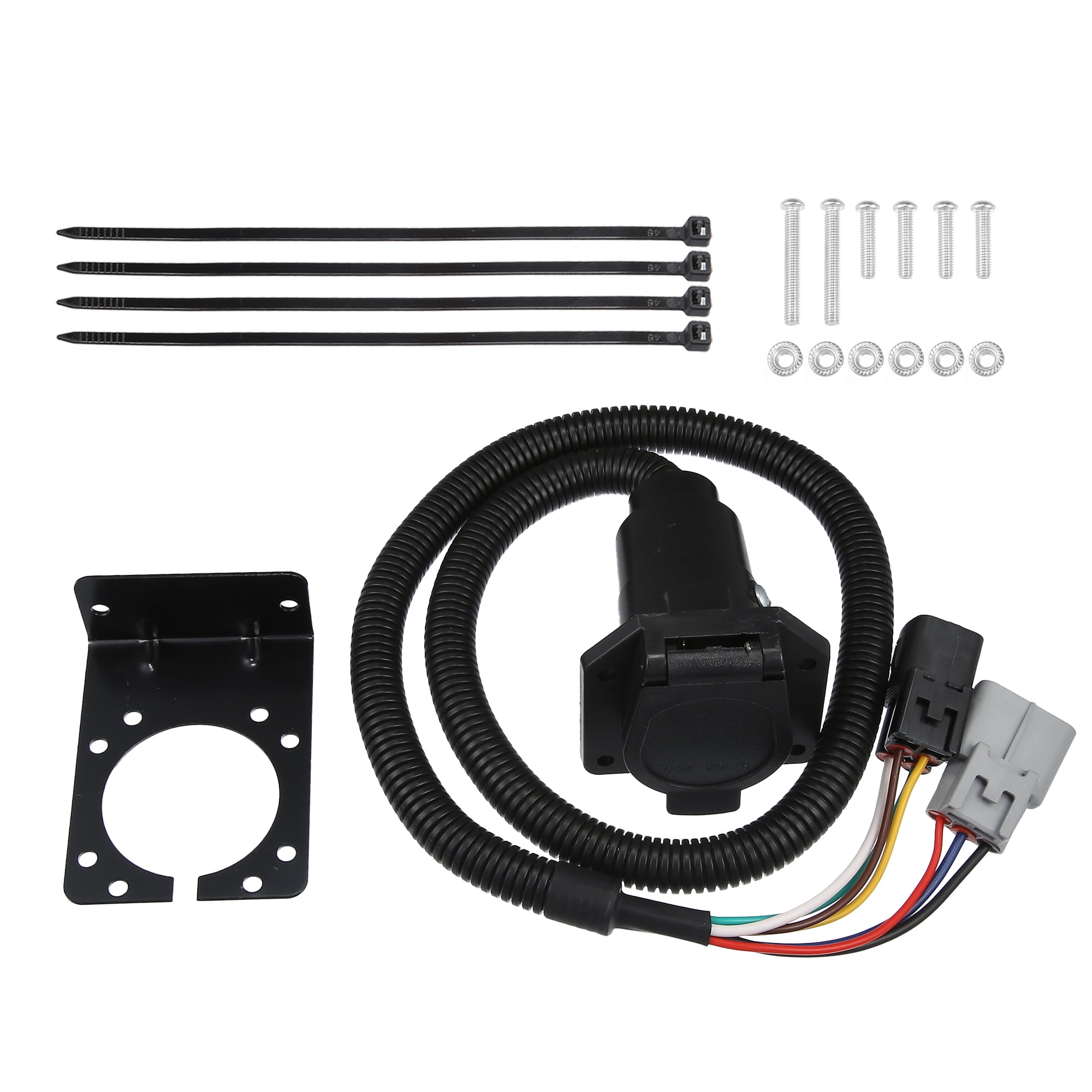 Unique Bargains 1 Set 7-Pin Trailer Wiring Harness Simple Connect Wiring Kit for Toyota Tundra 2007-2012