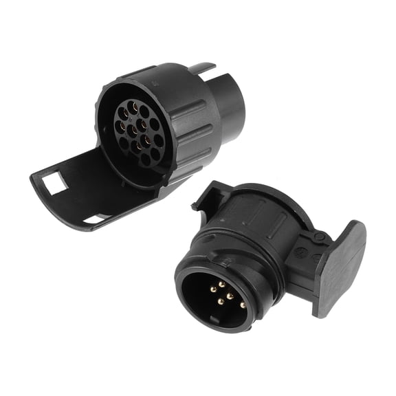 Unique Bargains 1 Set 7 to 13 Pin Trailer Connector 13 Pin to 7 Pin Trailer Adapter Converter Socket Plug for Towing
