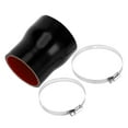 thumbnail image 1 of Unique Bargains 1 Set 70-83mm 2.76"-3.27" ID 100mm 3.94" Length 0° Black Red Car Silicone Hose with Clamps Universal, 1 of 7