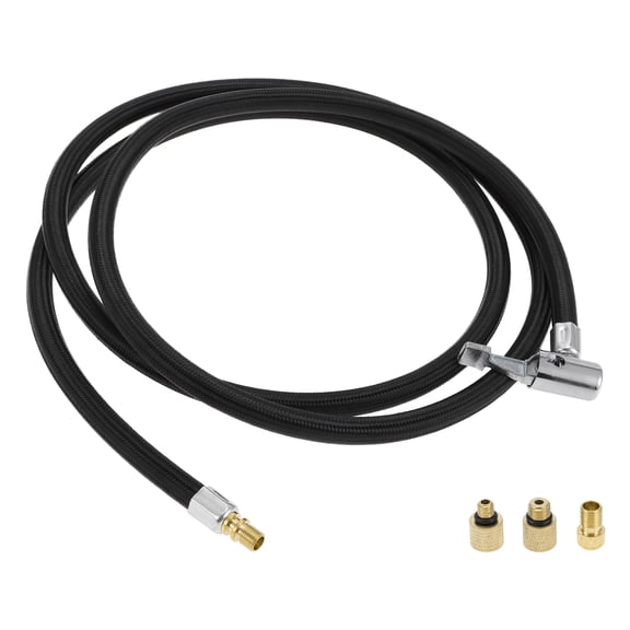 Unique Bargains 1 Set 70.87inch 15.5mm OD Tire Inflator Extension Tube with Thread Adapter 0.305inx32TPI for Car Bicycle