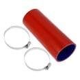 thumbnail image 1 of Unique Bargains 1 Set 70mm 2.76" ID 200mm 7.87" Length 0° Blue Red Car Silicone Hose with Clamps Universal, 1 of 7