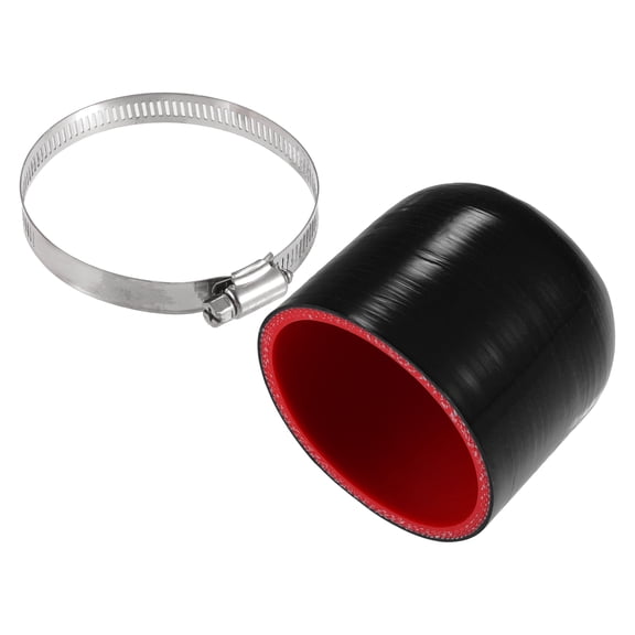 Unique Bargains 1 Set 75mm 2.95" ID Universal Silicone Hose Cap Intake Vacuum Hose End Plug for Car Silicone Black Red