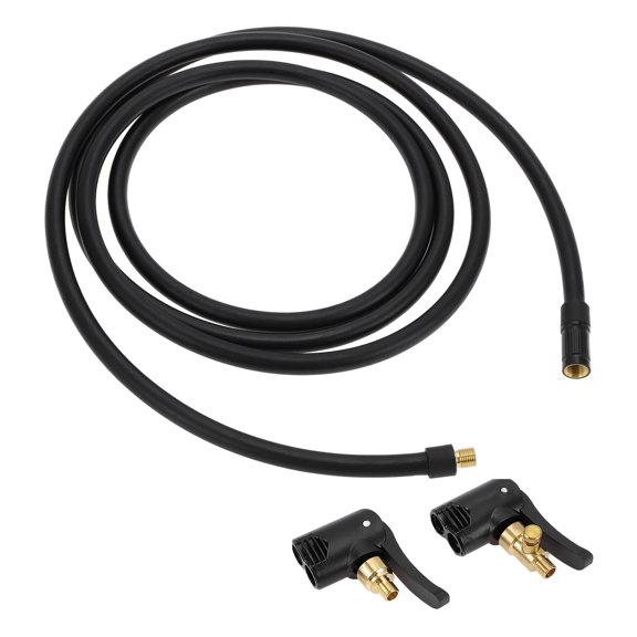 Unique Bargains 1 Set 78.74inch Tire Inflator Extension Tube with Air Chuck 0.305inx32TPI for Car Motorcycle Bicycle
