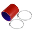 thumbnail image 1 of Unique Bargains 1 Set 80mm 3.15" ID 100mm 3.94" Length 0° Red Blue Car Silicone Hose with Clamps, 1 of 7