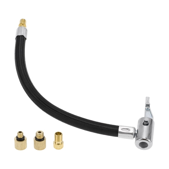 Unique Bargains 1 Set 9.06inch 15.5mm OD Tire Inflator Extension Tube with Thread Adapter 0.305inx32TPI for Car Bicycle