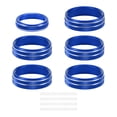 thumbnail image 1 of Unique Bargains 1 Set Air Conditioner Trailer 4WD Control Switch Knob Cover Ring for Ford F-150 XLT XL 2016-2021 Air Conditioning Button Cover Trim Decoration Blue, 1 of 6