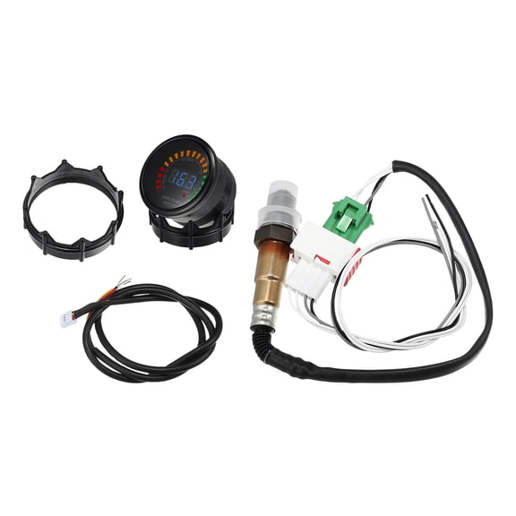 Unique Bargains 1 Set Air Fuel Ratio Gauge LED Digital Display with Oxygen Sensor Car Gauge 12V for Car
