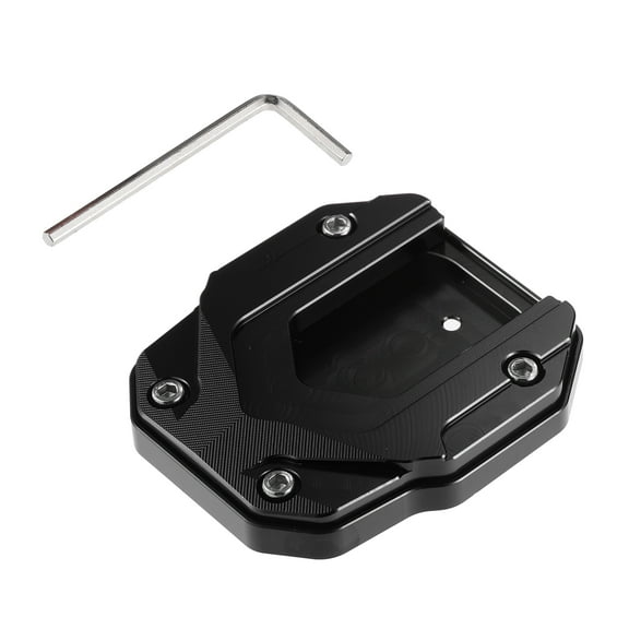 Unique Bargains 1 Set Aluminum Alloy Motorcycle Kickstand Plate Pad for BMW C400GT 2023 with Wrench Black
