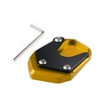 thumbnail image 1 of Unique Bargains 1 Set Aluminum Alloy Motorcycle Kickstand Plate Pad for Honda CB125R 2018-2021 with Wrench Gold, Black, 1 of 6