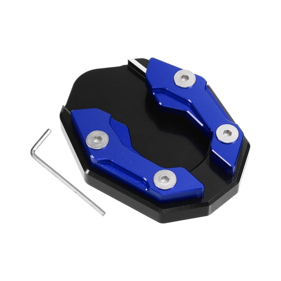 Unique Bargains 1 Set Aluminum Alloy Motorcycle Kickstand Plate Pad for Yamaha XMAX NMAX 2020 2021 2022 2023 with Wrench Black Blue