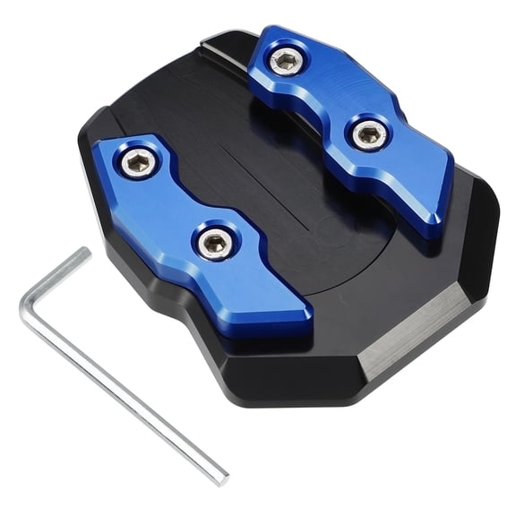 Unique Bargains 1 Set Aluminum Alloy Motorcycle Kickstand Plate Pad for Yamaha XMAX/NMAX 2020-2023 with Wrench Black Blue
