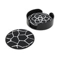 thumbnail image 1 of Unique Bargains 1 Set Anti-Slip Drink Coaster Black Silicone, 1 of 5