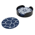thumbnail image 1 of Unique Bargains 1 Set Anti-Slip Drink Coaster Navy Blue Silicone, 1 of 5