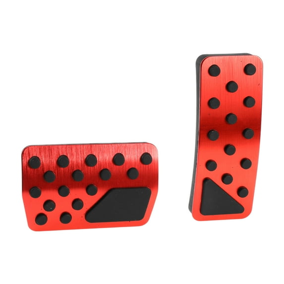 Unique Bargains 1 Set Automatic Foot Pedal Pads Foot Accelerator Pedal Covers for Jeep Wrangler 2018-2024 Aluminum Alloy Red