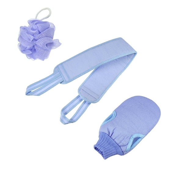 Unique Bargains 1 Set Bath Brush Set Body Scrubber Set for Bath for Shower 8.66"x4.72" Blue
