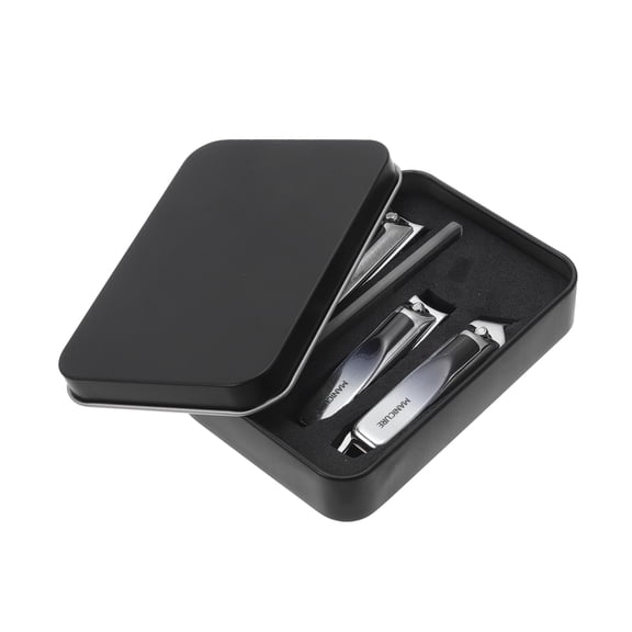 Unique Bargains 1 Set Beautiful Box Nail Clipper Kit Toenail Clippers Gradient Black