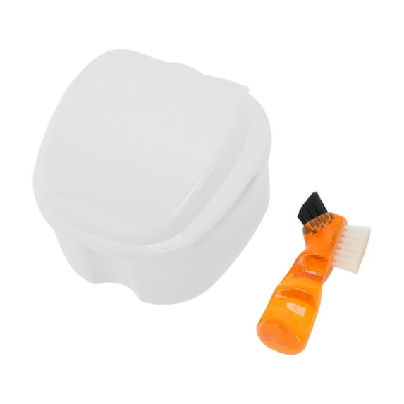 Unique Bargains 1 Set Braces Box Lightweight Braces Storage Box White Orange