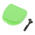 thumbnail image 1 of Unique Bargains 1 Set Braces Box with Brush Compact Braces Storage Box Green, 1 of 5