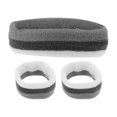 thumbnail image 1 of Unique Bargains 1 Set Breathable Headband with Wristband Sweat Headband for Sport White Gray, 1 of 6