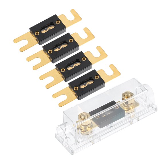 Unique Bargains 1 Set Car 1/0 2 4 AWG Wire Input and Output ANL Fuse Holder with 5pcs 100A ANL Fuses