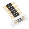 thumbnail image 1 of Unique Bargains 1 Set Car 1/0 2 4 AWG Wire Input and Output ANL Fuse Holder with 5pcs 300A ANL Fuses, 1 of 6