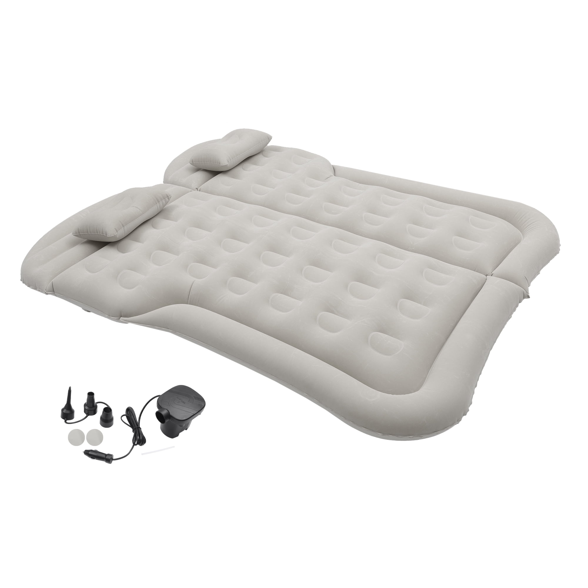 Unique Bargains 1 Set Car Air Mattress Camping Mattress Comfortable Backseat Bed Mat Air Bed for Napping Travel Gray