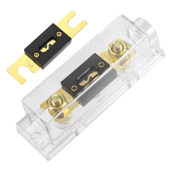 Unique Bargains 1 Set Car Audio 0 4 8 Gauge Inline ANL Fuse Holder Clear Transparent Fuse Block with 2pcs 175A Fuse
