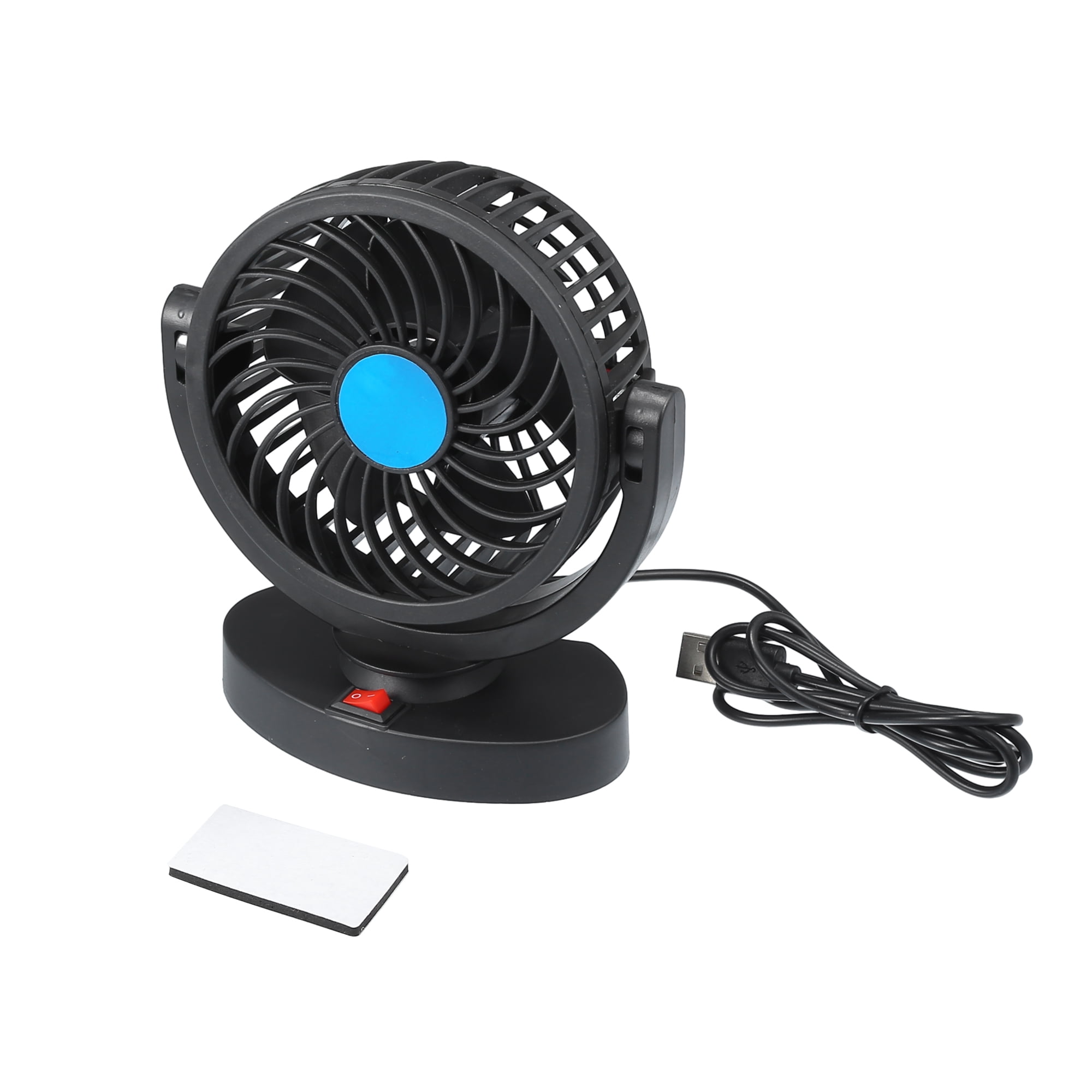 Unique Bargains 1 Set Car Fan 12V Electric Car Cooling Fan with 360