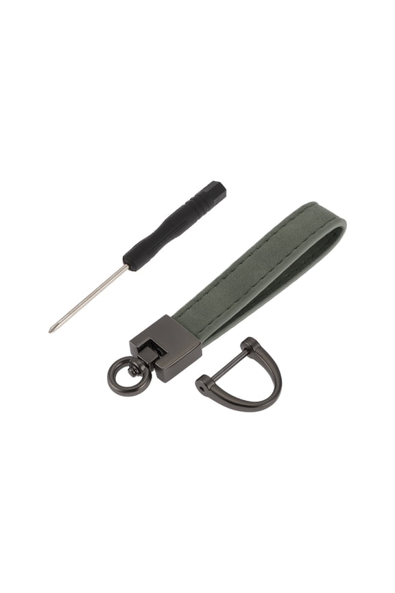 1 Set Car Keychain Universal Key Chain with Ring for Key Fobs for Women Zinc Alloy Dark Green