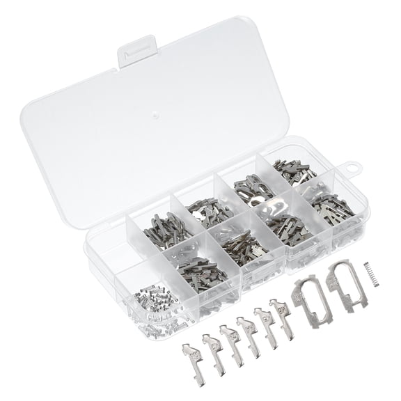 Unique Bargains 400pcs/Set Car Lock Reed Lock Plate Auto Key for Honda Outer Durable Metal Silver Tone