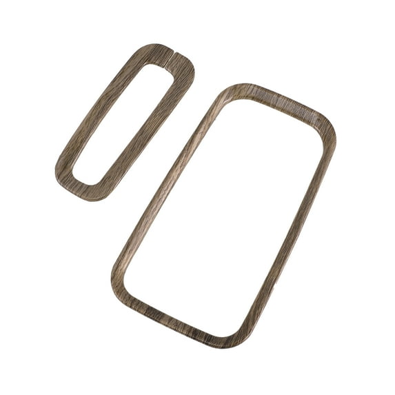 Unique Bargains 1 Set Center Console Gear Shift Ring Panel Cover Trim for Jeep Wrangler JK JKU 2011-2017 Gear Shift Panel Decor Cover Sticker ABS Wood Pattern