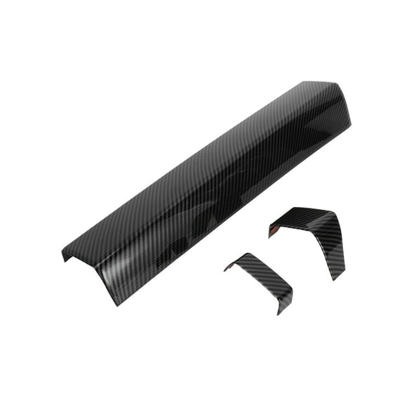 Unique Bargains 1 Set Central Console Instrument Strip Cover for Toyota Tundra 2022-2024 Console Center Dashboard Stripe Trim Carbon Fiber Pattern ABS Black