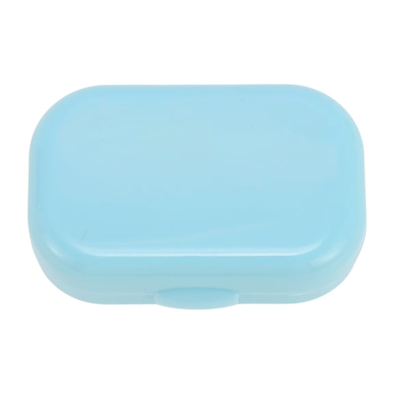 Unique Bargains 1 Set Contact Lens Case Compact Rectangular Lens Storage Case Blue