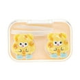 thumbnail image 1 of Unique Bargains 1 Set Contact Lens Case Contact Lens Container Contact Lens Carrier Cheese Pattern 2.76"x1.65"x1.1" Orange, 1 of 5