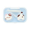 thumbnail image 1 of Unique Bargains 1 Set Contact Lens Case Contact Lens Container Contact Lens Carrier Kitten Style C 2.36"x1.65"x1.1" Blue, 1 of 5