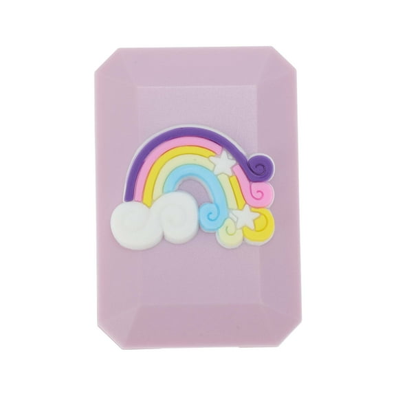 Unique Bargains 1 Set Contact Lens Case Contact Lens Container Contact Lens Carrier Rainbow Pattern 1.57"x2.36"x0.98" Light Pink