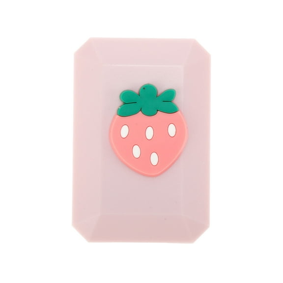 Unique Bargains 1 Set Contact Lens Case Contact Lens Container Contact Lens Carrier Strawberry Pattern 1.61"x2.4"x0.79" Pink