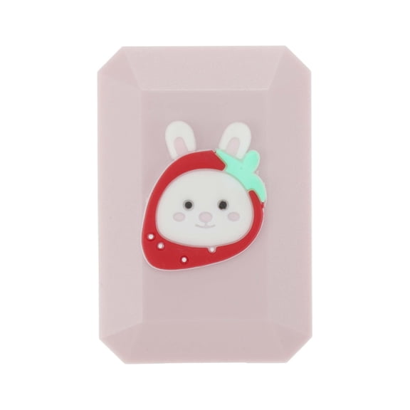 Unique Bargains 1 Set Contact Lens Case Contact Lens Container Contact Lens Carrier Strawberry Rabbit Pattern 1.57"x2.36"x0.98" Light Pink