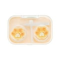 thumbnail image 1 of Unique Bargains 1 Set Contact Lens Case Contact Lens Container Contact Lens Carrier Yellow Cute Paw Pattern 2.68"x1.77"x1.1" Yellow, 1 of 5
